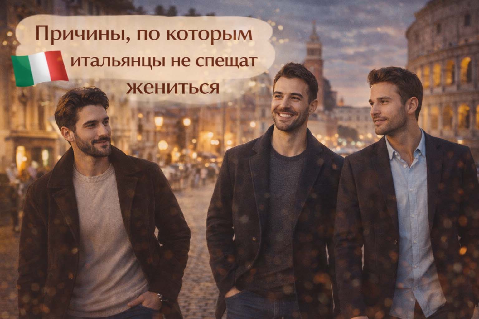 Причины, по которым итальянцы не спешат жениться - Блог Ланы Ким об Италии и итальянцах